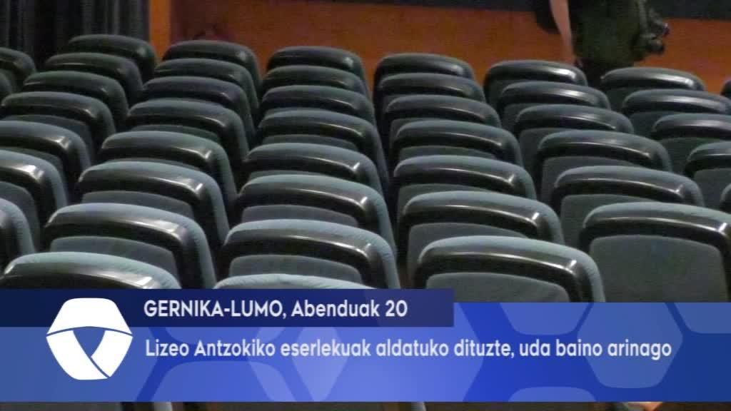 Lizeo Antzokiko eserlekuak aldatuko dituzte, uda baino arinago