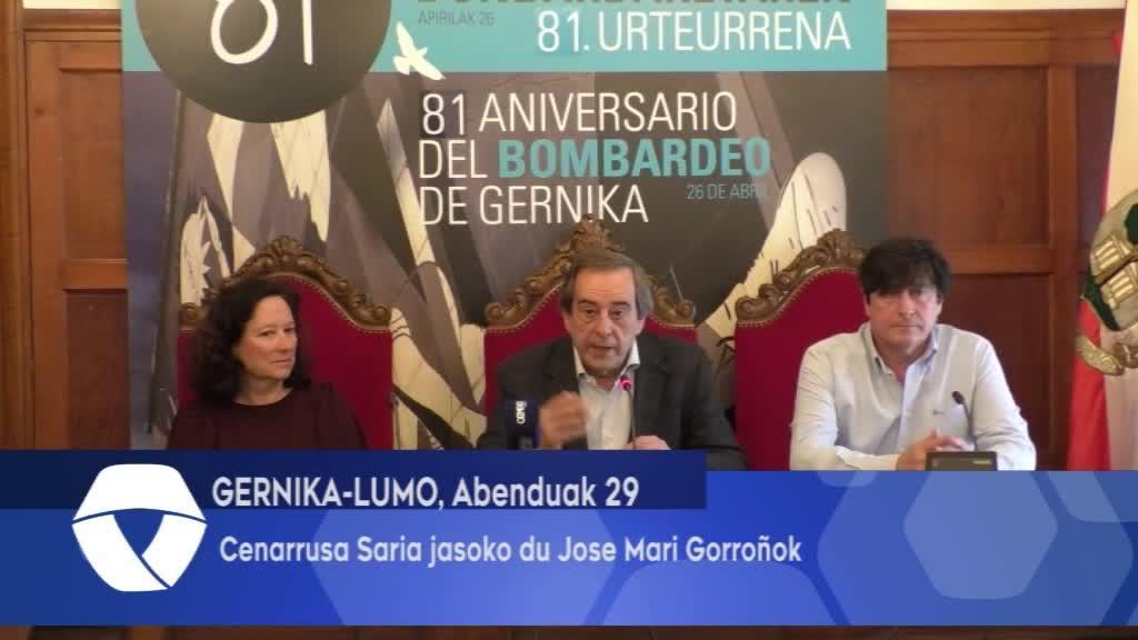Cenarrusa Saria jasoko du Jose Mari Gorroño Gernika-Lumoko alkateak