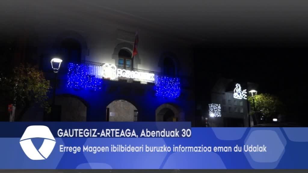 Gautegiz-Arteaga-ko Udalak Errege Magoen ibilbideari buruzko datuak eman ditu