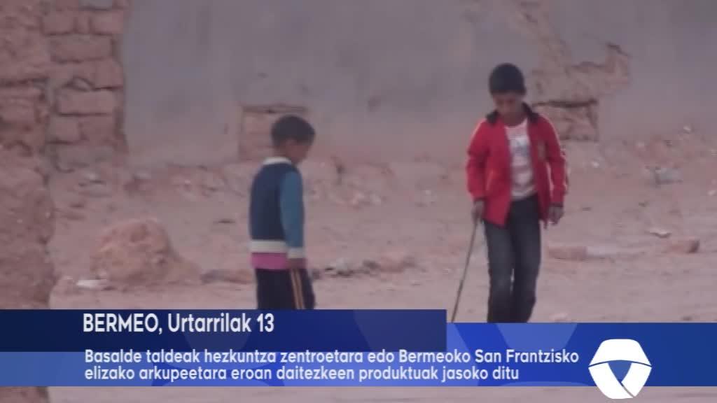 Besalde taldeak hezkuntza zentroetara edo Bermeoko San Frantzisko elizako arkupeetara eroan daitezkeen produktuak jasoko ditu