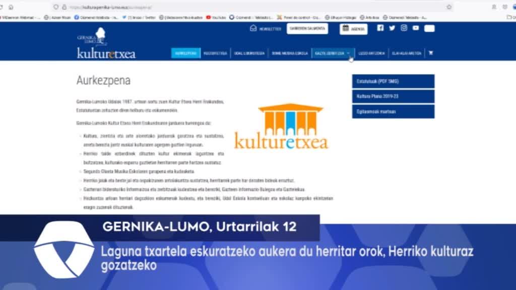 Laguna txartela eskuratzeko aukera du herritar orok, herriko kulturaz gozatzeko