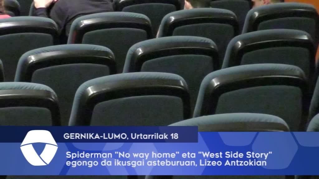 Spider-man No way home eta west side story emango dute Lizeo Antzokian, asteburu honetan