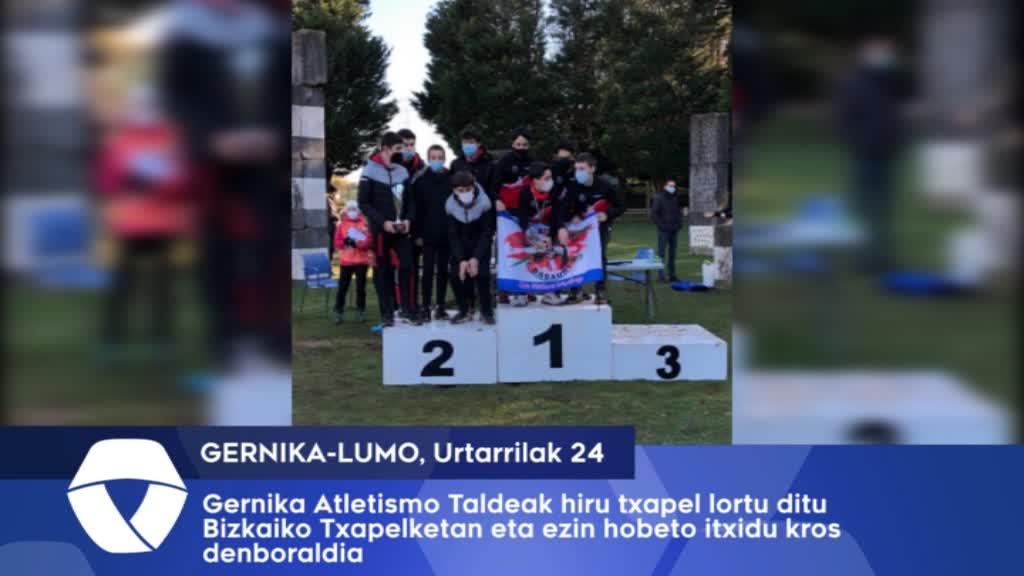 Gernika Atletismo Taldeak hiru txapel lortu ditu Bizkaiko Txapelketan eta ezin hobeto itxi du kros denboraldia