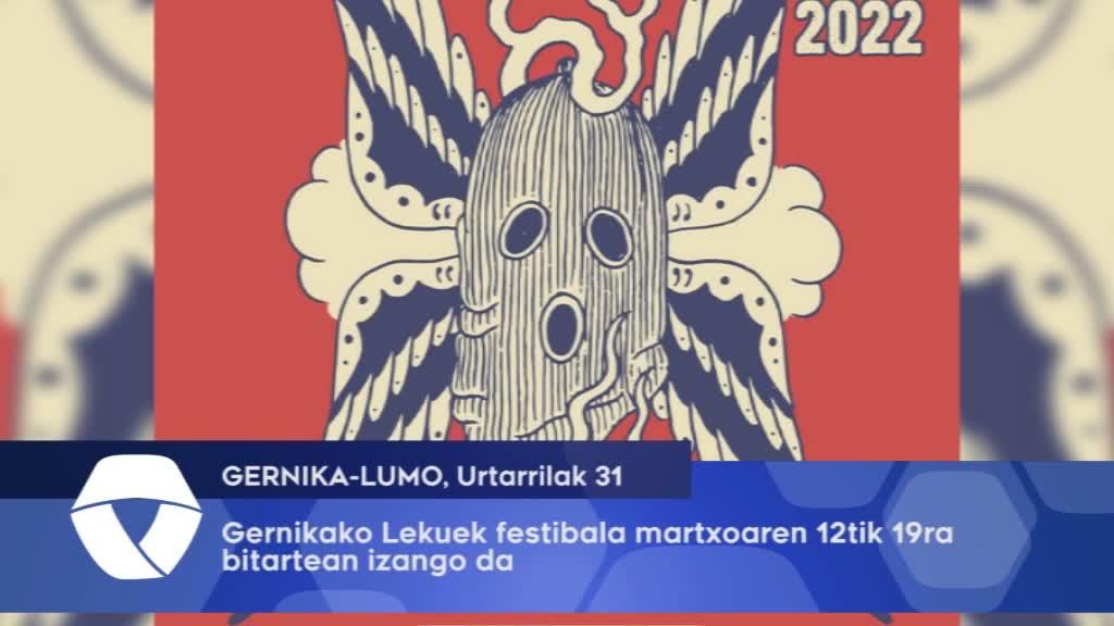 Gernikako Lekuek Festibala martxoaren 12tik 19ra bitartean izango da