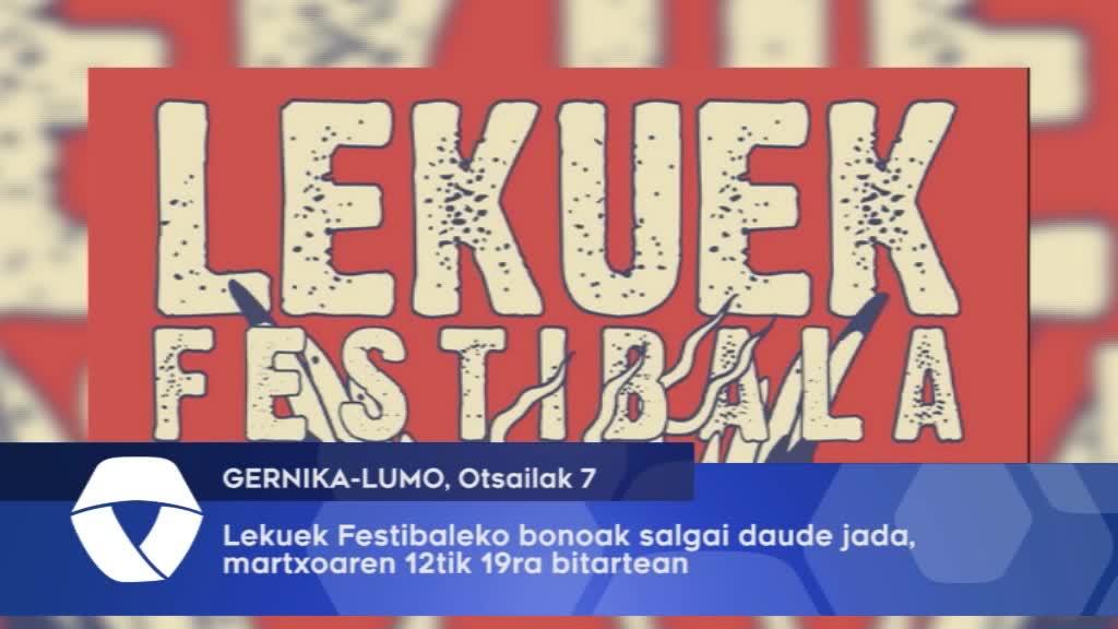 Lekuek Festibaleko bonoak salgai daude jada, martxoaren 12tik 19ra bitartean
