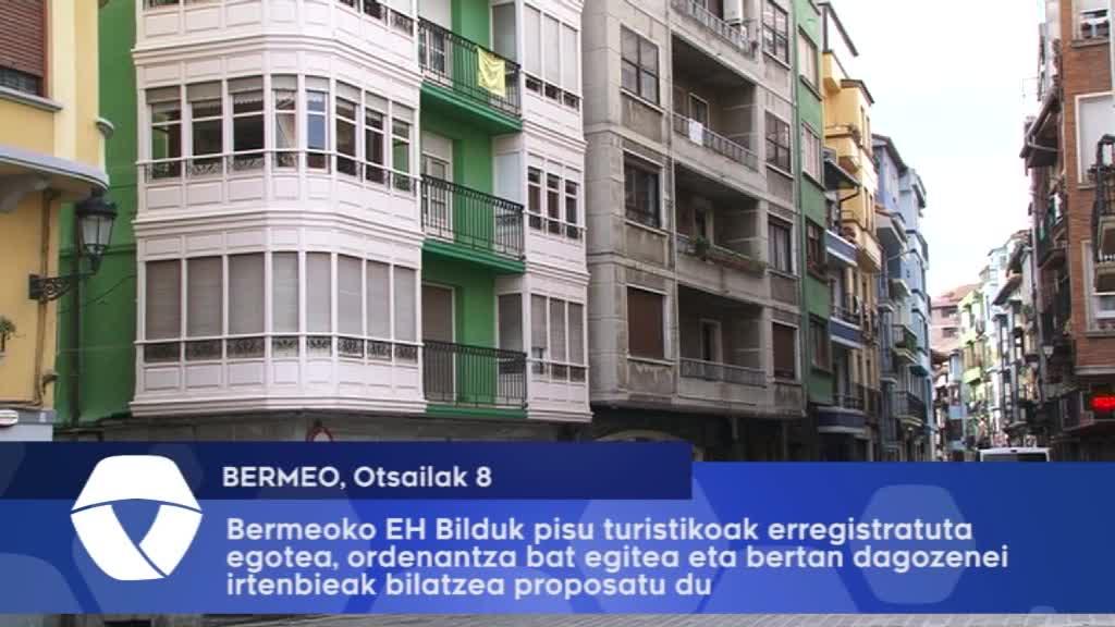 Bermeoko EH Bildutik pisu turistikoak erregistratuta egitea, ordenantza bat egitea eta bertan dagozanari irtenbide bat bilatzea proposatu dute