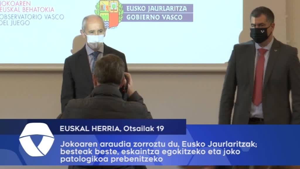 Jokoaren araudia zorroztu dau Eusko Jaurlaritzak, eskaintza egokitzeko eta joko patologikoa prebenitzeko