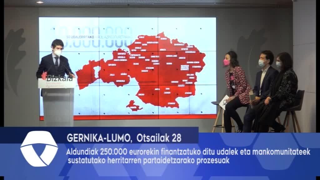 Bizkaiko Foru Aldundiak 250.000 eurorekin finantzatuko ditu udalek eta mankomunitateek sustatutako herritarren partaidetzarako prozesuak
