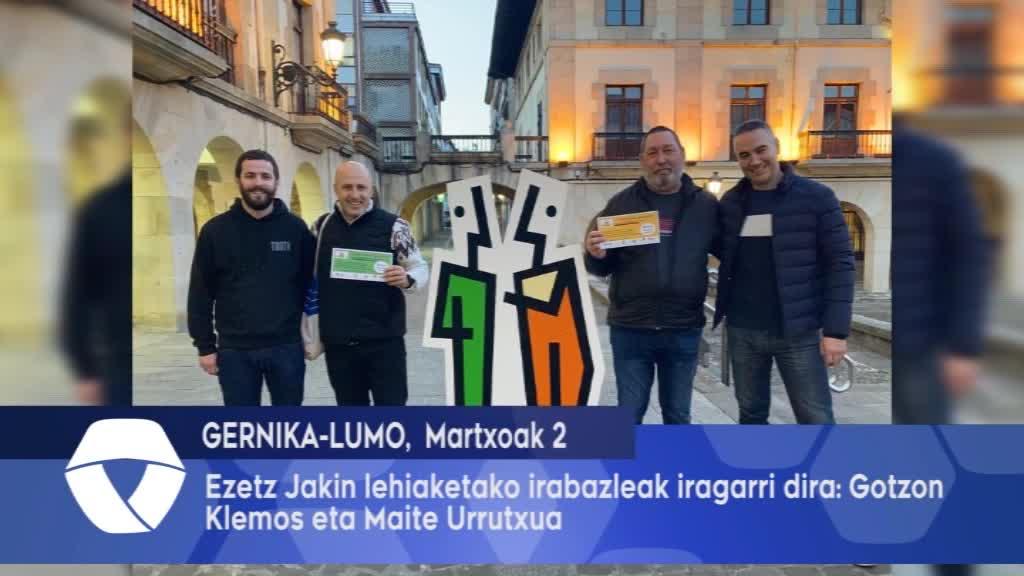 Ezetz Jakin lehiaketako irabazleak iragarri dira, Gotzon Klemos eta Maite Urrutxua