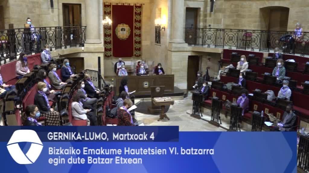 Bizkaiko Emakume Hautetsien VI. batzarra egin dute Batzar Etxean