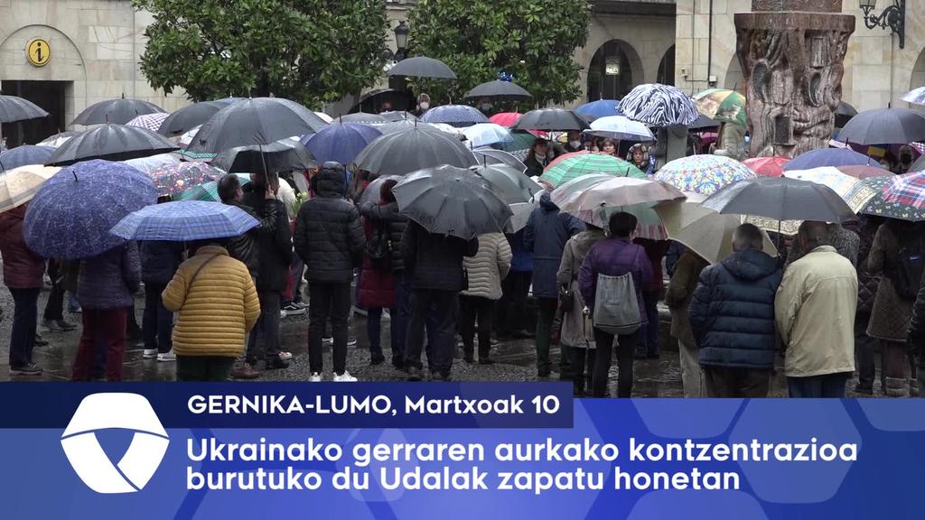 Ukrainako gerraren aurkako kontzentrazioa burutuko du Gernika-Lumoko Udalak zapatu honetan