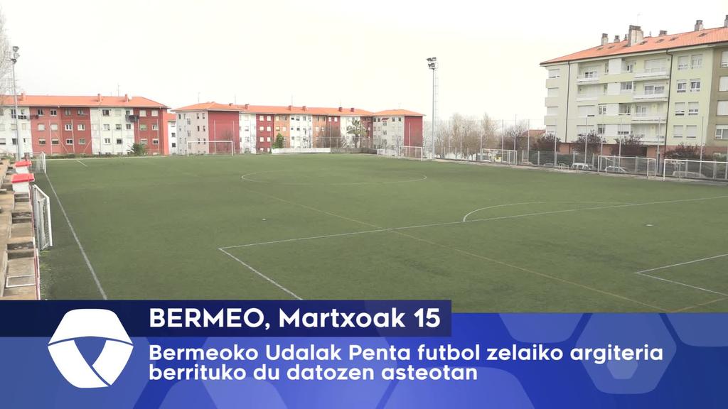 Bermeoko Udalak Penta futbol zelaiko argiteria berrituko du datozen asteotan