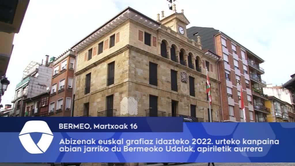 Abizenak euskal grafiaz idazteko 2022ko kanpaina abian jarriko du Bermeoko Udalak, apiriletik aurrera