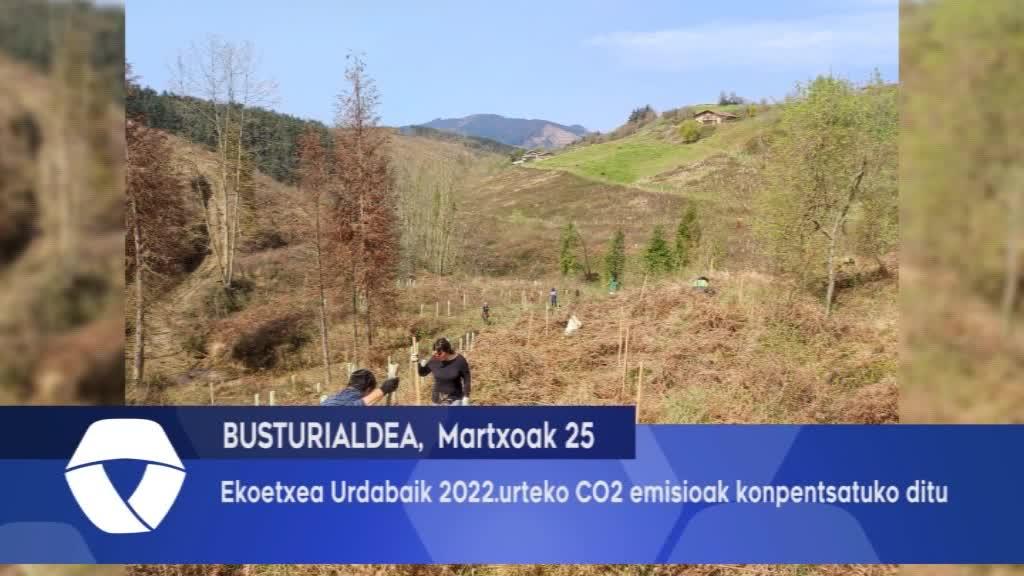 Ekoetxea Urdaibaik 2021.urteko CO2 emisioak konpentsatuko ditu