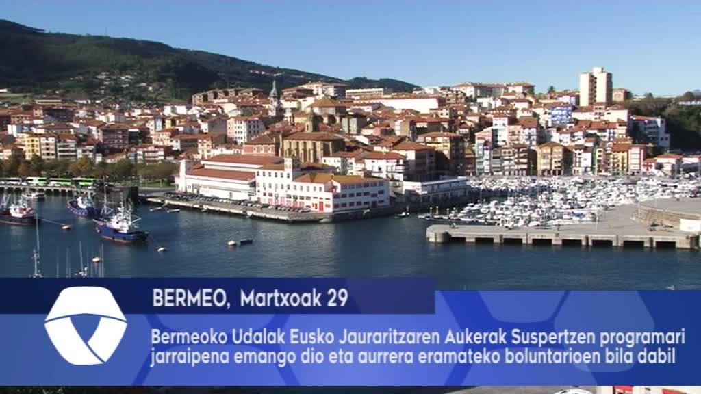 Bermeoko Udalak Eusko Jaurlaritzaren Aukerak Suspertzen programari jarraipena emango dio