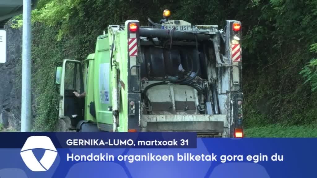Hondakin organikoen bilketak gora egin du