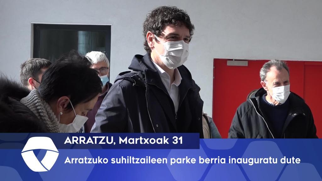 Arratzuko suhiltzaileen parke berria inauguratu dute