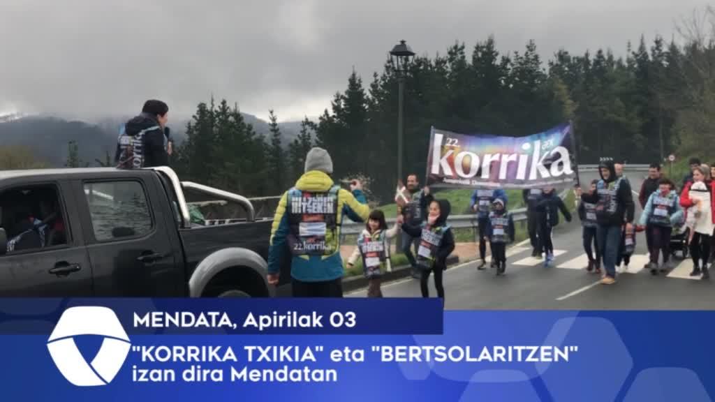 “Korrika Txikia” eta “Bertsolaritzen” izan dira, Mendatan