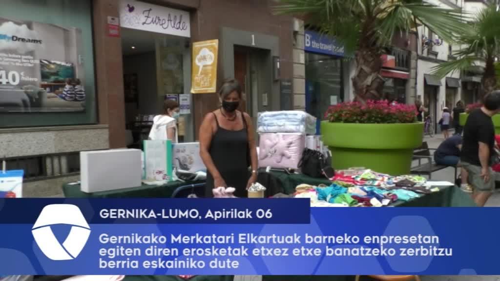 Gernikako Merkatari Elkartuak barneko enpresetan egiten diren erosketak etxez ete banatzeko zerbitzu berria eskainiko du
