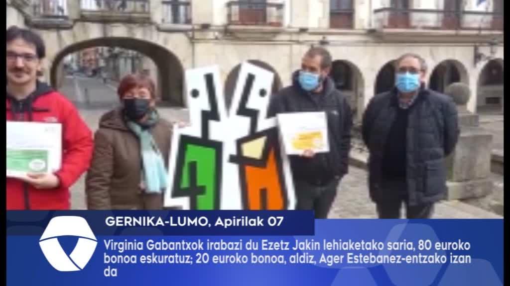 Ezetz Jakin Lehiaketako saridunak Virginia Gabantxo eta Ager Estebanez izan dira