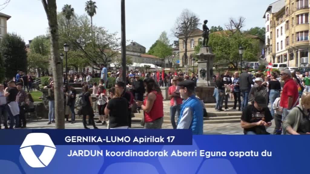 Aberri Eguna ospatu du JARDUN koordinadorak Gernika-Lumon