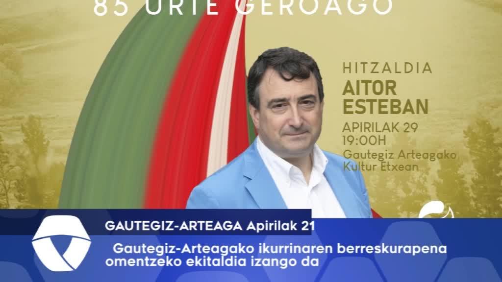 Arteagako Batzokiko ikurrinaren berreskurapena omenduko dute