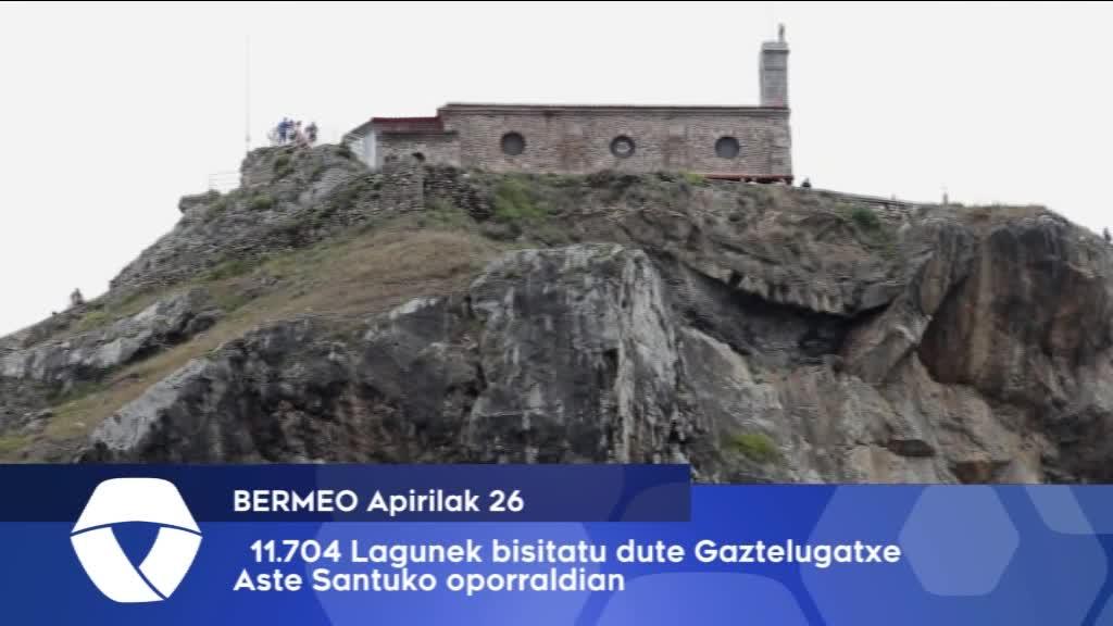 11.704 bisitari izan dira Aste Santuko oporraldian Gaztelugatxen