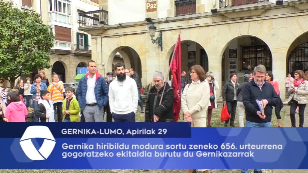 Gernika hiribildu modura sortu zela 656 urte igaro direla gogoratzeko ekitaldia izan da