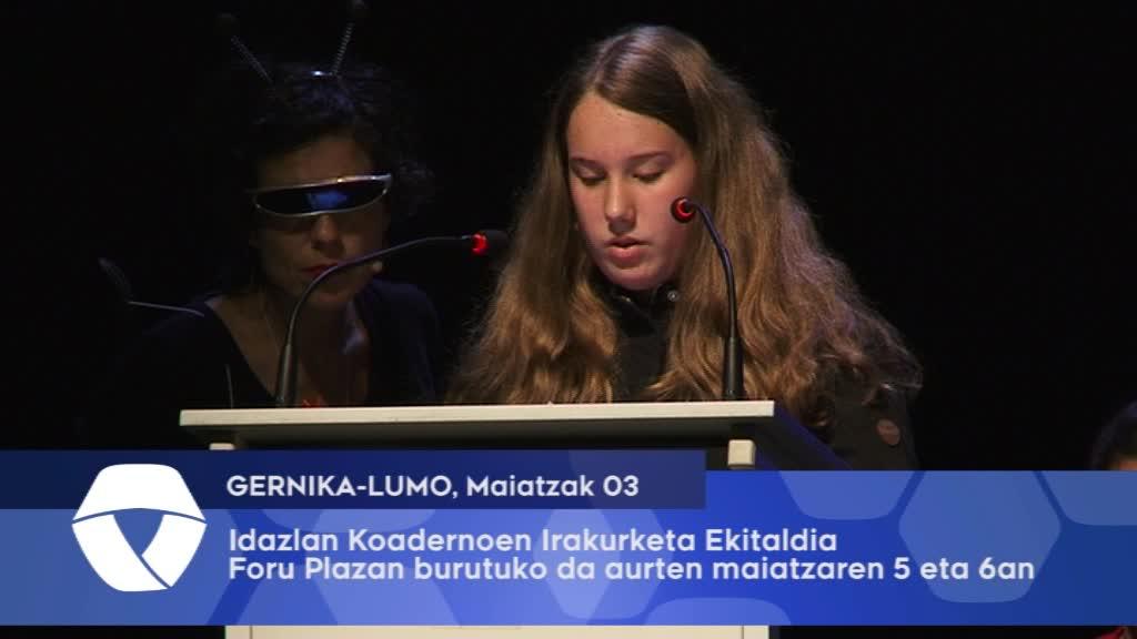 Foru Plazan burutuko da aurten Idazlan Koadernoen Irakurketa ekitaldia