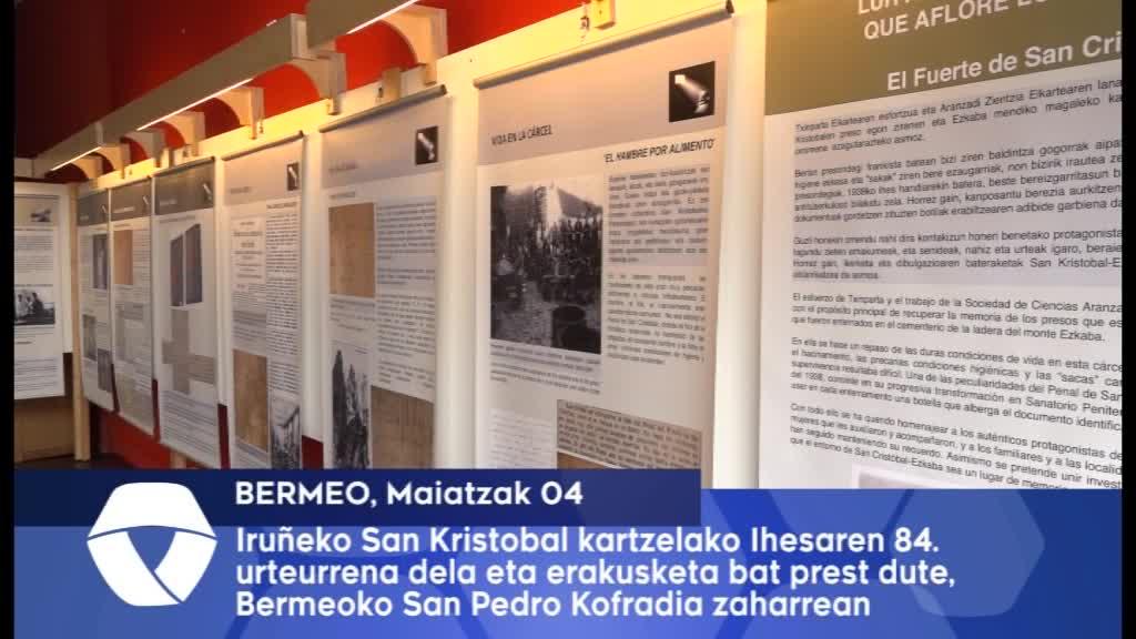 Iruñeko San Kristobal kartzelako Ihesaren 84.urteurrena dela eta erakusketa bat prest dute, Bermeoko San Pedro Kofradia zaharrean
