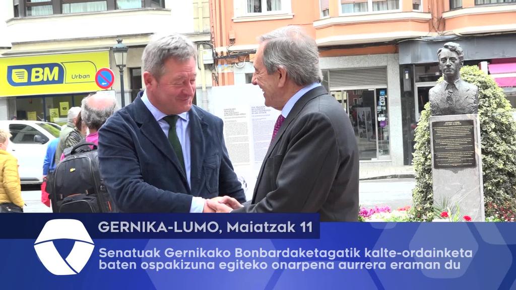 Senatuak Gernikako Bonbardaketagatik kalte-ordainketa baten ospakizuna egiteko onarpena aurrera eraman du