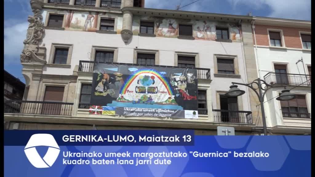 Ukrainar umeek egindako Guernica ikusgai da Gernika-Lumon