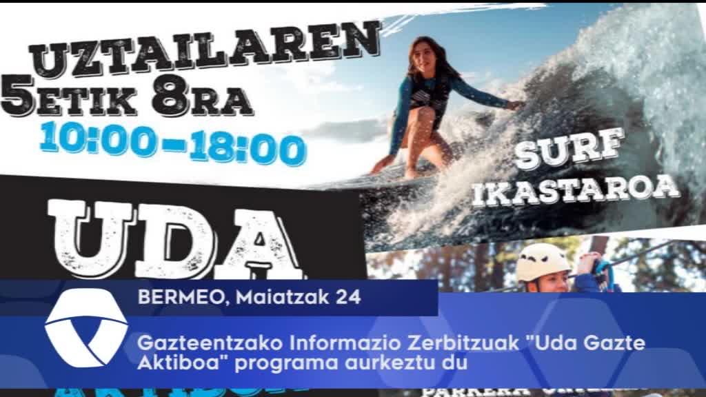 Gazteentzako Informazio Zerbitzuak “Uda Gazte Aktiboa” programa aurkeztu du