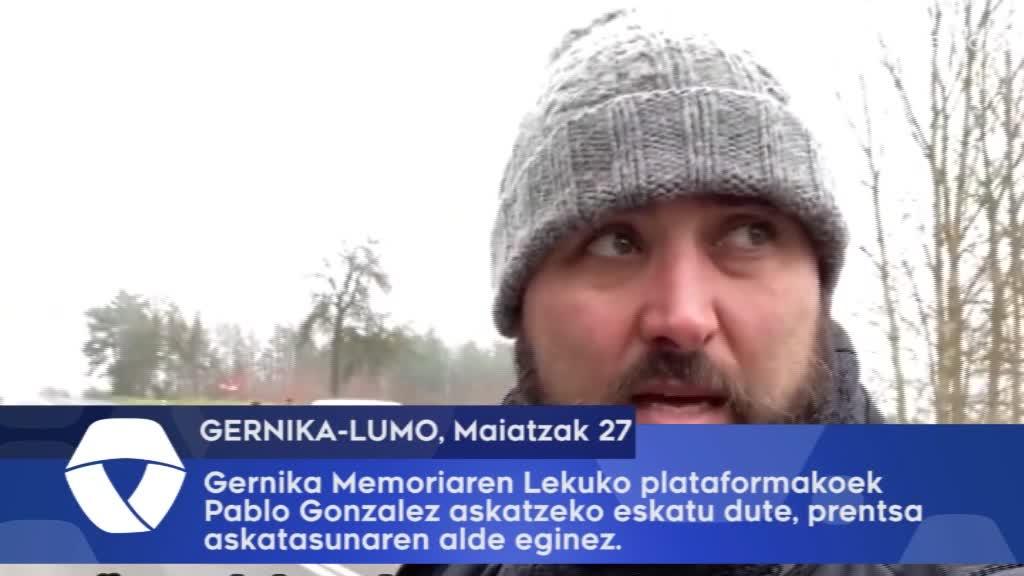 Pablo Gonzalez askatzea eskatu dute Gernika Memoriaren Lekuko Plataformatik