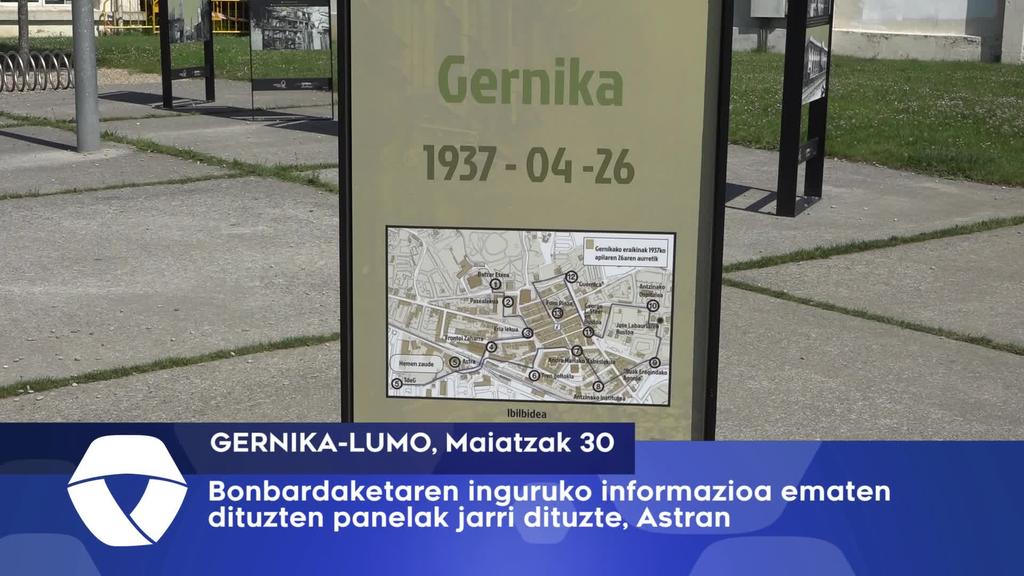 Bonbardaketaren inguruko informazioa ematen dituzten panelak jarri dituzte, Astran