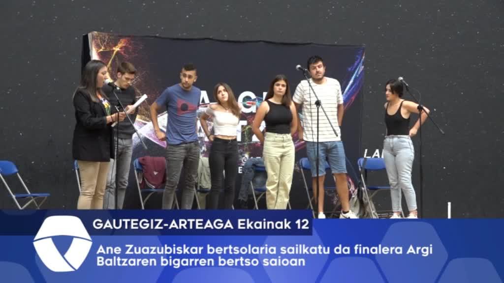 Ane Zuazubiskar bertsolaria sailkatu da finalera Argi Baltzaren bigarren bertso saioan