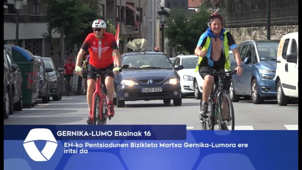 EH-ko Pentsiodunen Bizikleta Martxa Gernika-Lumora iritsi da