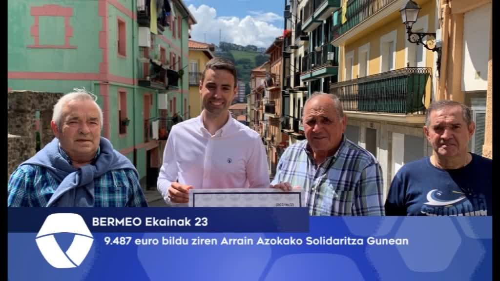 Arrain Azokako Solidaritza Gunean 9.487 euro batu dira