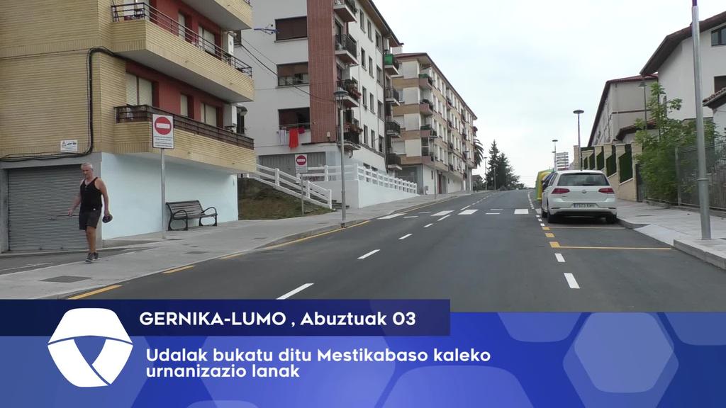 Udalak bukatu ditu Mestikabaso kaleko urbanizazio lanak