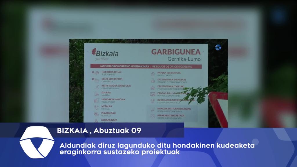 Aldundiak diruz lagunduko ditu hondakinak kudeatzeko proiektuak