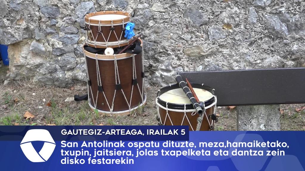 San Antolinak ospatu dituzte Gautegiz Arteagan, meza, txupin, jaitsiera, jolas, tortilla txapelketa eta disko festarekin