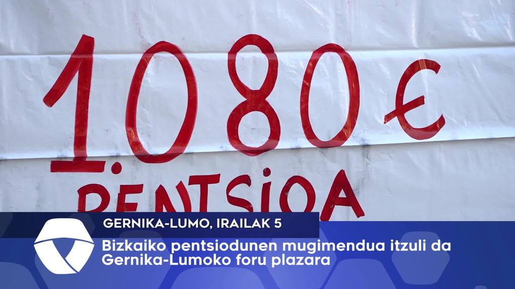Bizkaiko pentsiodunen mugimendua itzuli da Gernika-Lumo plazara