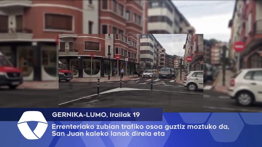 Errenteriako zubiko bidea guztiz moztuko dira, zoladura lanak direla eta