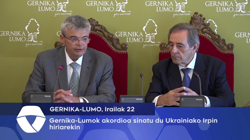 Gernika-Lumok eta Irpin hiriak akordio bat sinatu dute bakearen eta aurrerapenaren funtsezko oinarriak direla eta