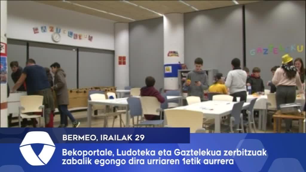 Bekoportale, Ludoteka eta Gaztelekua zerbitzuak zabalik egongo dira, urriaren 1etik aurrera