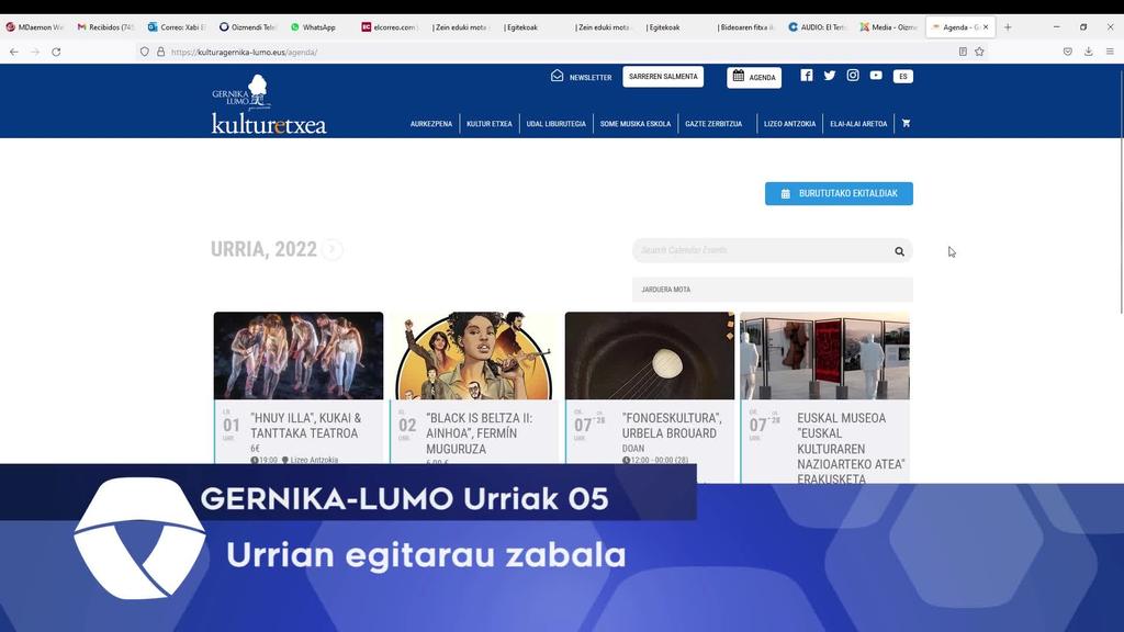 Urriko kultur egitarau zabala