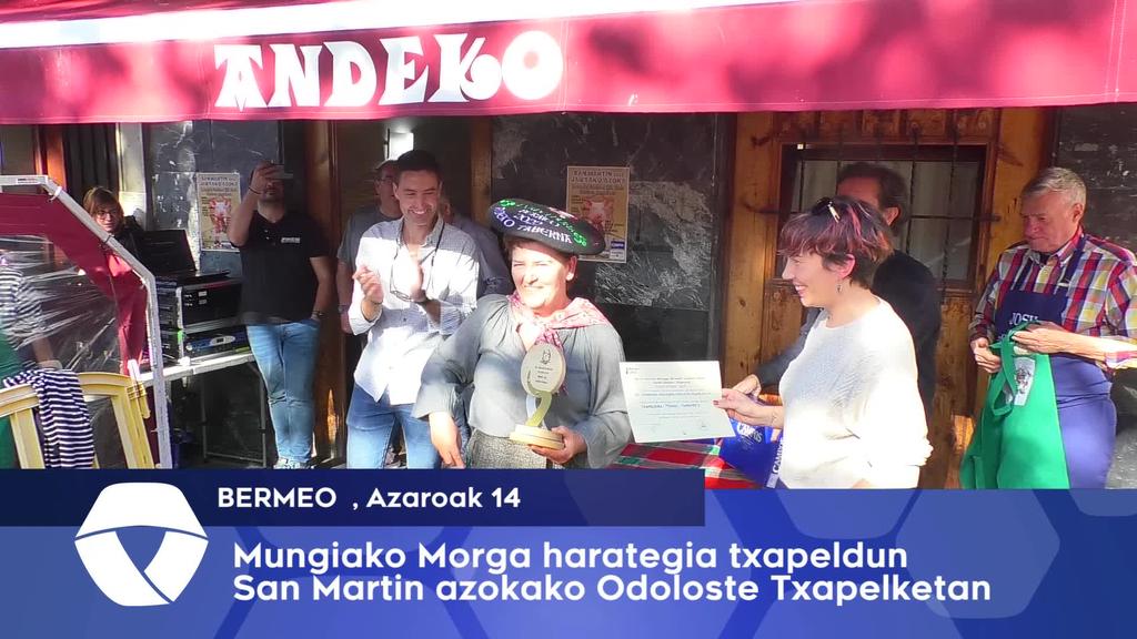 Morga harategiko odolostea nagusi Bermeoko San Martin azokan