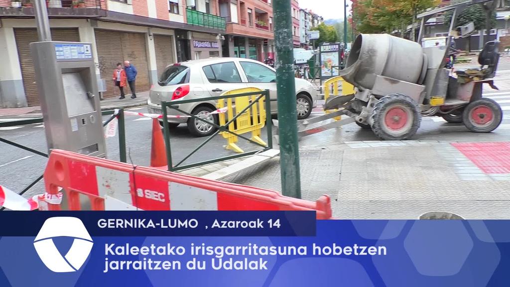 Juan Kaltzada eta Lorategietako kale irisgarritasuna hobetzen dabil Gernika-Lumoko Udala