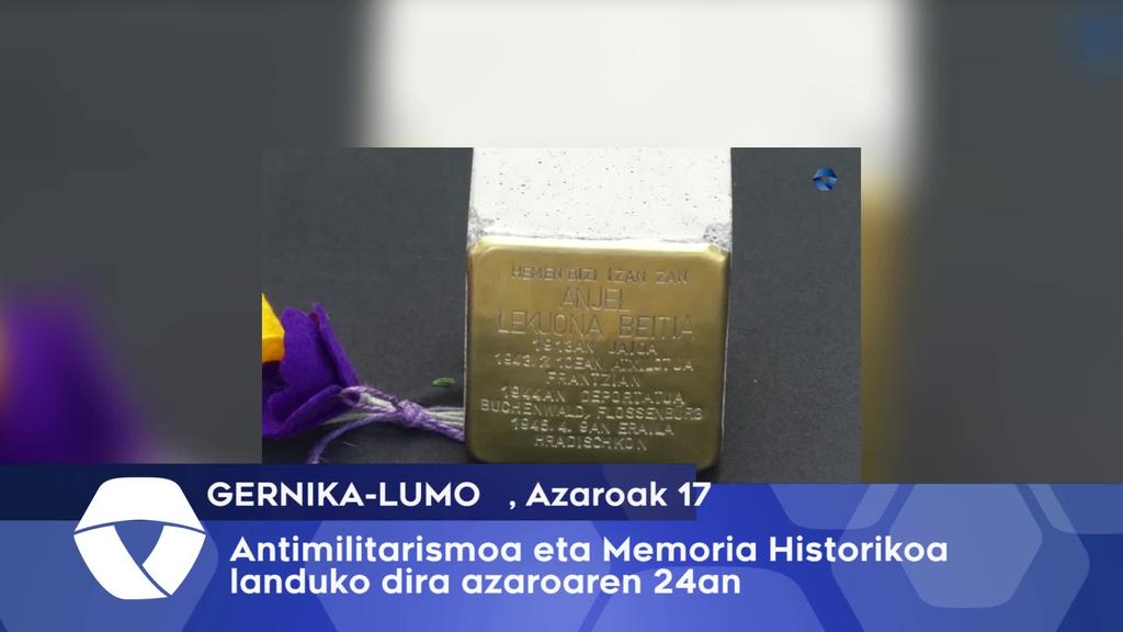 Antimilitarismoa eta Memoria Historikoa landuko dituzte azaroaren 24an
