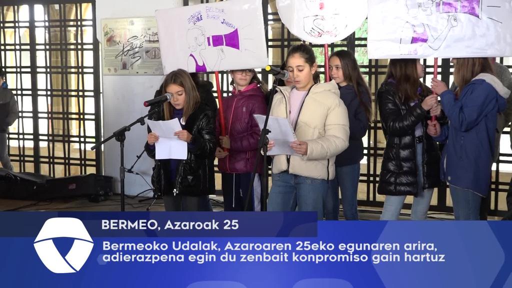 Bermeoko Udalak, Azaroaren 25eko egunaren arira, adierazpena egun du zenbait konpromiso gain hartuz